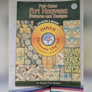 Art Nouveau Patterns & Designs Book with CD-ROM.
